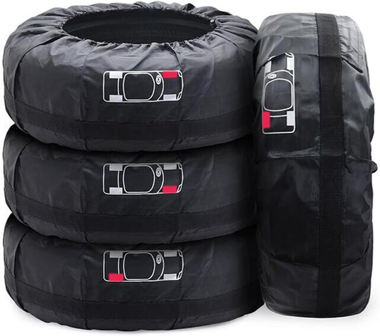 Housse de roue de secours – avec poignée, anti-poussière, résistant à l'eau, Lot de 4, 18 à 22 pouces, 80 cm
