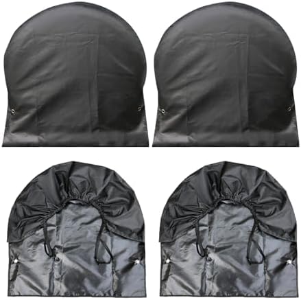 Housse de roue de secours: protection UV, résistant à l'eau, lot de 4, 73, 7 cm, noir
