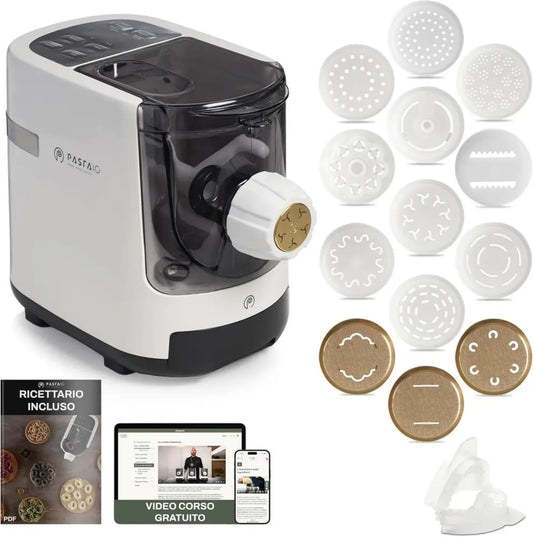 Machine à Pâtes PASTAIO avec 14 Matrices, Fabrication Rapide jusqu'à 800g