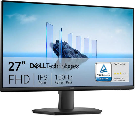 Écran PC Dell 27' SE2725HM, Full HD, 100Hz, IPS, Temps de réponse 5ms, VESA, HDMI, VGA, Noir, Garantie 3 ans