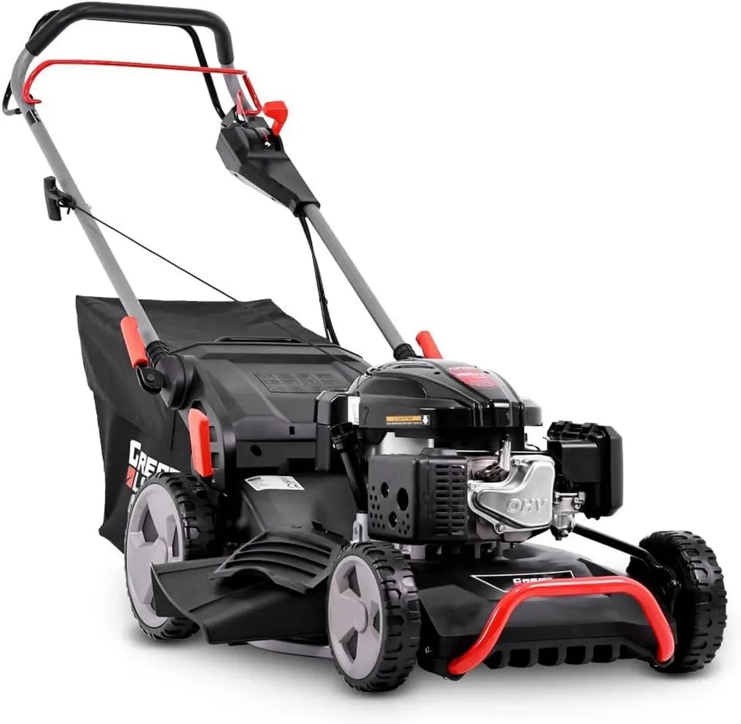 Tondeuse à essence autoportée 196CC avec mulching et éjection latérale